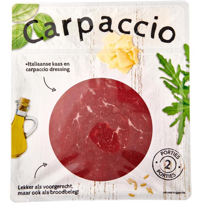 Carpaccio met Italiaanse Kaas en Carpaccio Dressing (120g)