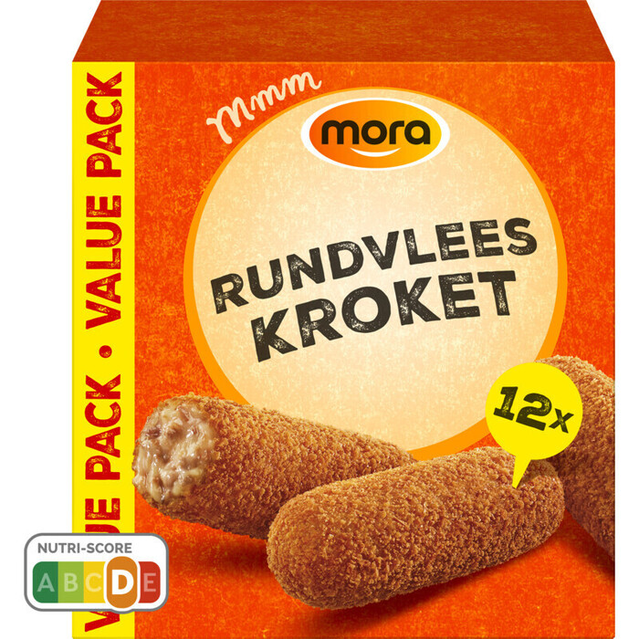 Mora Rundvleeskroketten xtra (12 × 75g)