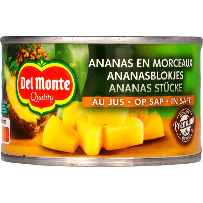 Ananas stukjes Op Sap (Blik, 230g)