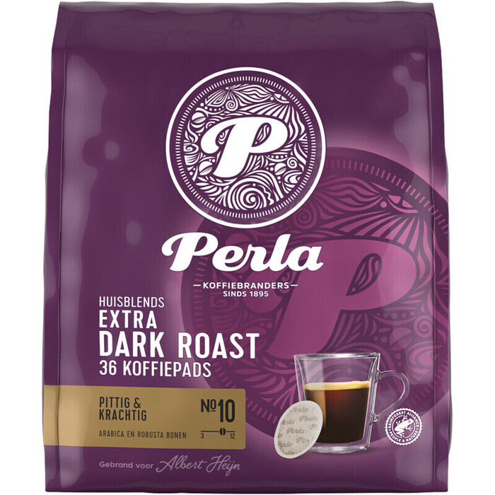 Perla Huisblends Extra dark roast pads (36 st.)