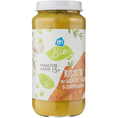 AH Biologisch Risotto met wortel erwt en champig 15m01 (250g)