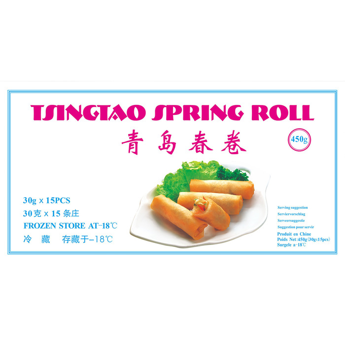 Tsingtao spring roll Mini groente loempia (30 × 15g)