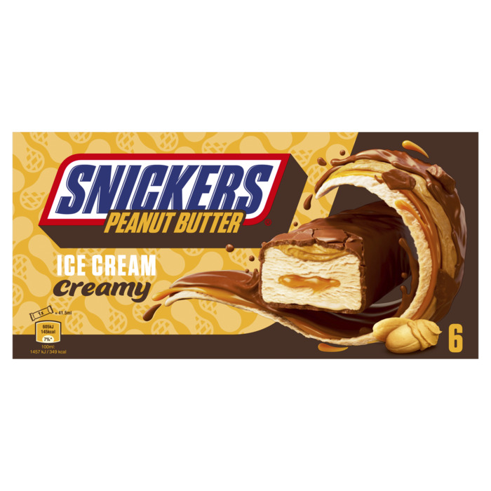 Snickers Creamy Peanut Butter ijs 6 Stuks (6 × 41.5ml)