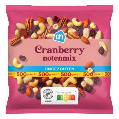 AH Ongezouten cranberry notenmix (500g)