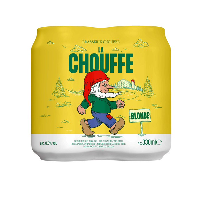 La Chouffe Blonde Belgisch Bier Blikken 4 x 330ML (1.32L)
