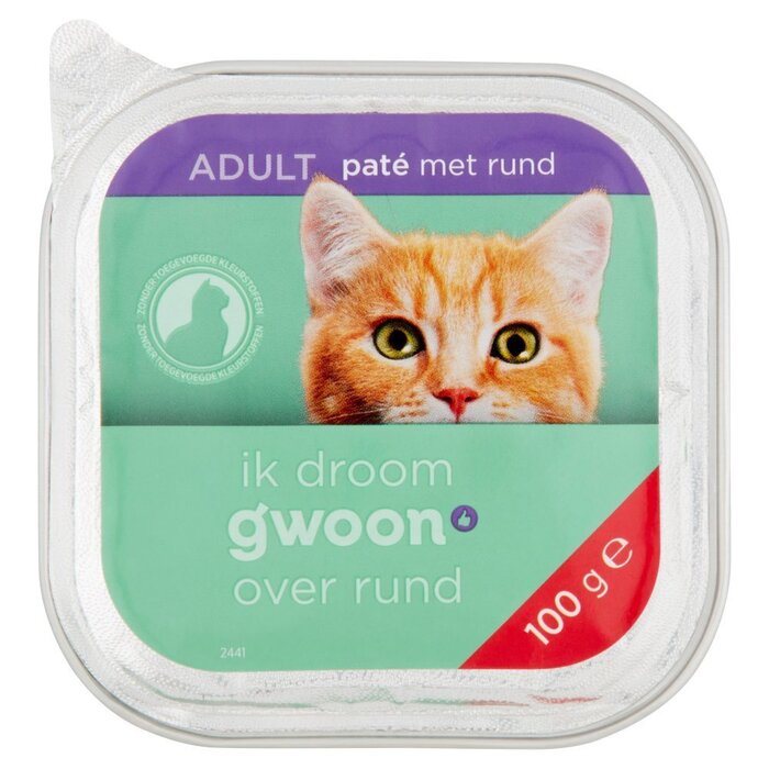 g'woon Pate kat met rund (100g)