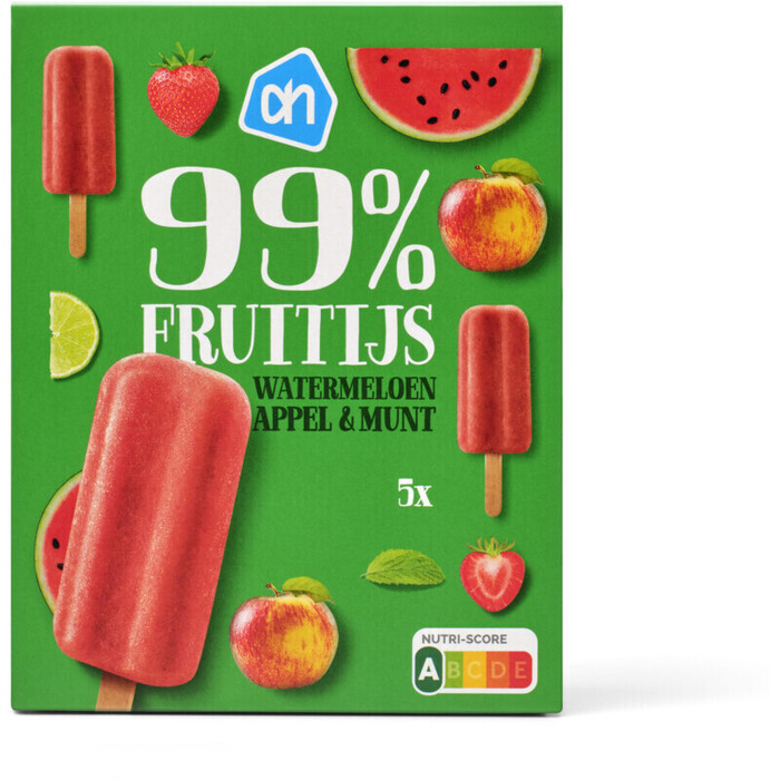 AH 99% fruitijs watermeloen appel munt (250g)