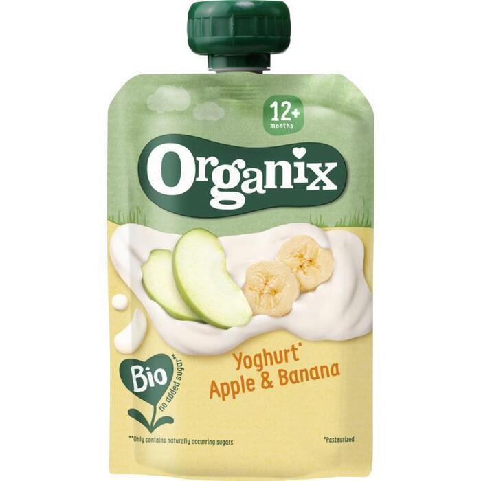 ORGANIX  Babyvoeding Apple, Banana, Yoghurt Biologisch 100g Knijpzakje (100g)