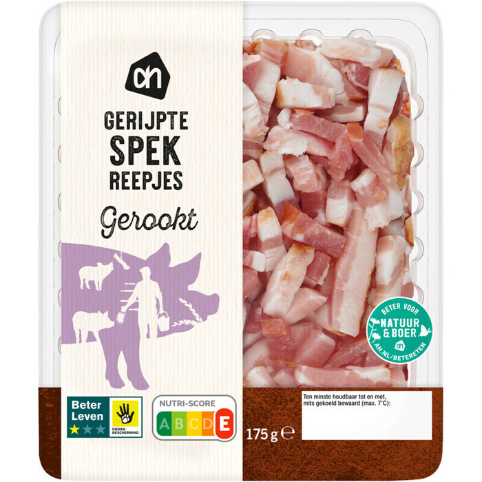 AH Drooggezouten spekreepjes (175g)