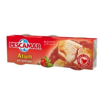 Vis Tonijn tomatensaus PESCAMAR pk 3x80g (3 × 80g)