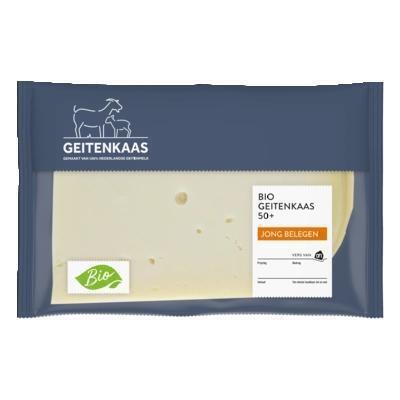 AH Biologisch Geitenkaas jong belegen 50+ plakken (205g)