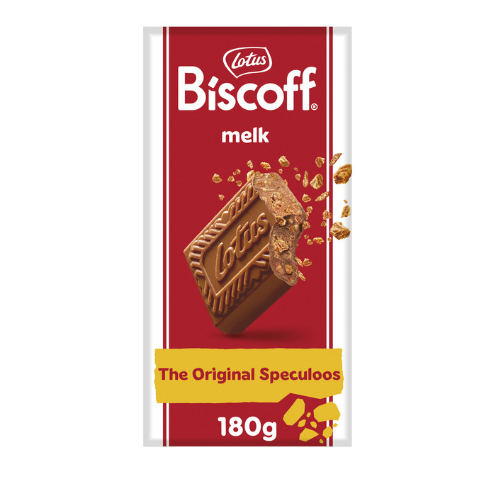 Lotus Biscoff speculoos chocoladereep melk crunchy 180g (180g)