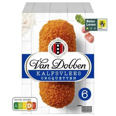 Kalfsvleescroquetten 6 stuks (Doos, 480g)