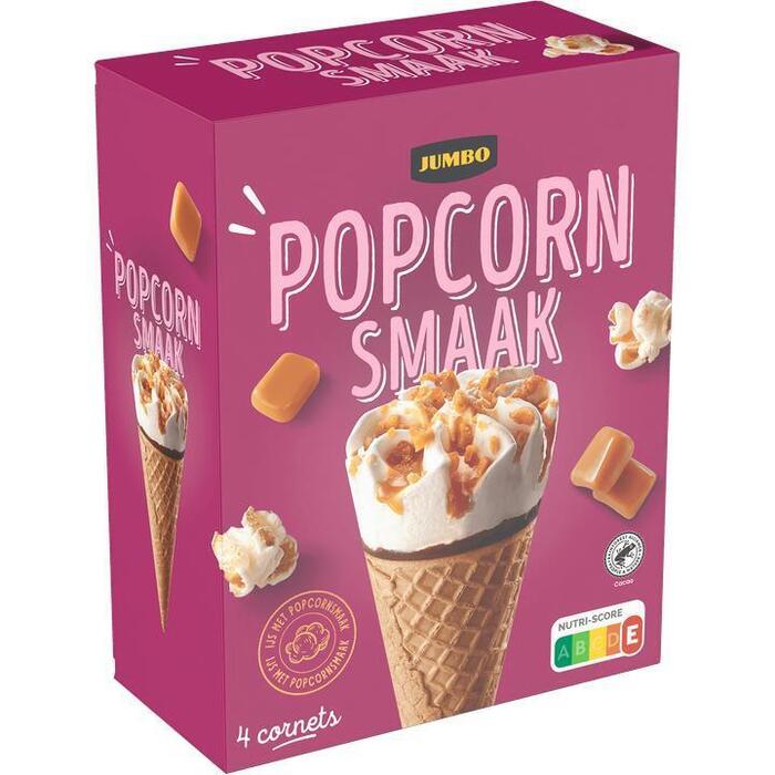Jumbo IJs Cornets met Popcornsmaak 4 Stuks (4 × 67g)