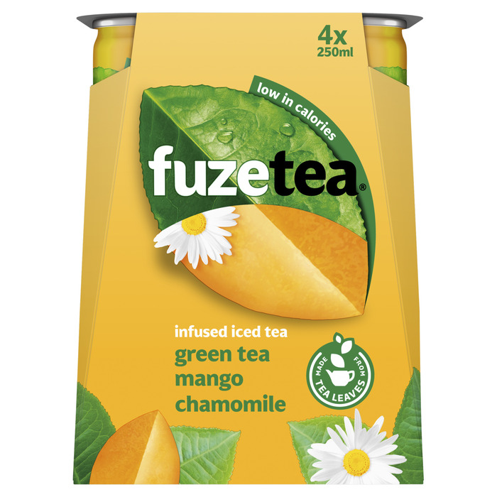 Fuze Tea Infused Ice Tea Green Tea Mango Chamomile 4 x 250 ml (4 × 250ml)