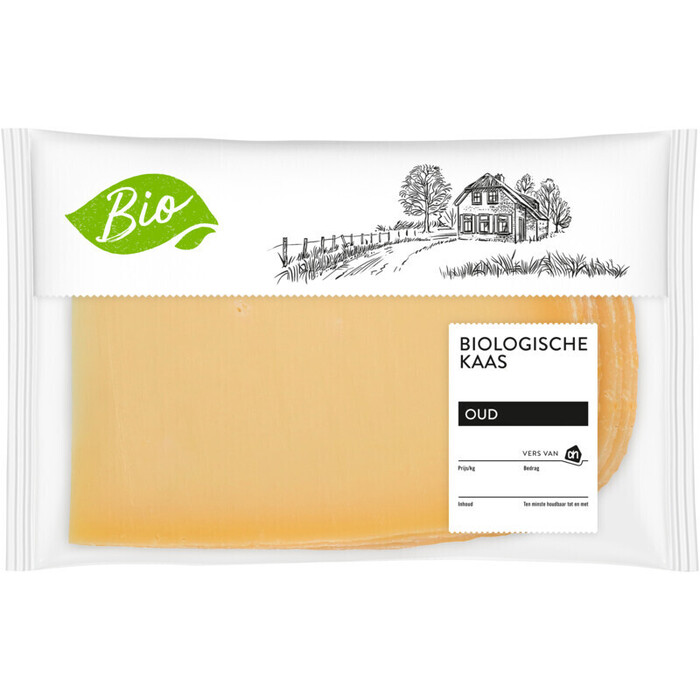 AH Biologisch Oude kaas 50+ plakken (190g)
