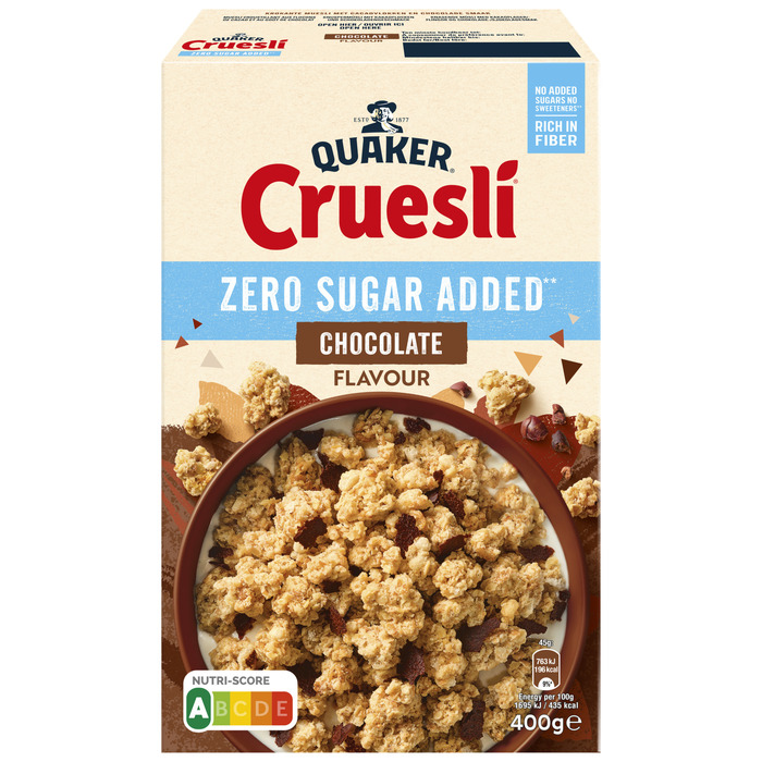 Quaker Cruesli Zero Sugar Added Chocolade 400 gr (400g)
