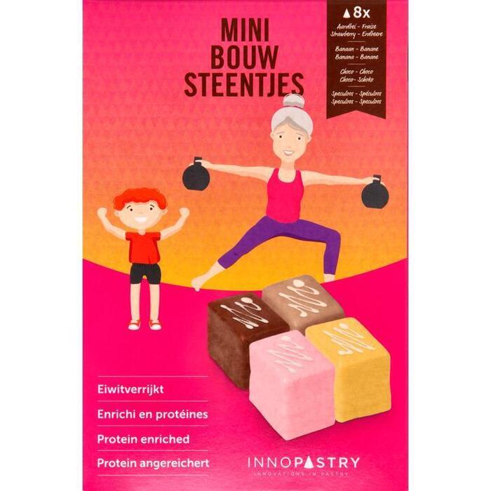 Innopastry Mini Bouw Steentjes Aardbei Banaan Choco Speculoos 8 x 30 g (8 × 30g)