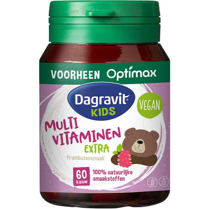 Dagravit Natural kids multi framboos (60 × 1.18g)