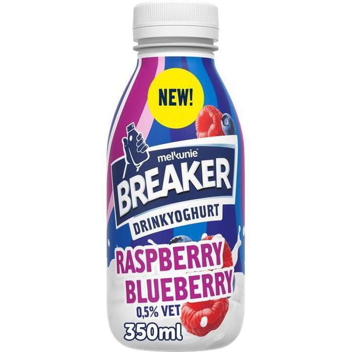 Melkunie Breaker Drinkyoghurt Raspberry Blueberry 0,5% Vet 350 ml (35cl)