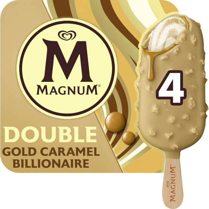 Magnum Double gold caramel billionaire (doos, 284g)