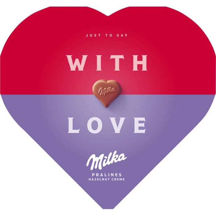 Milka I love Milka hart (Doos, 165g)
