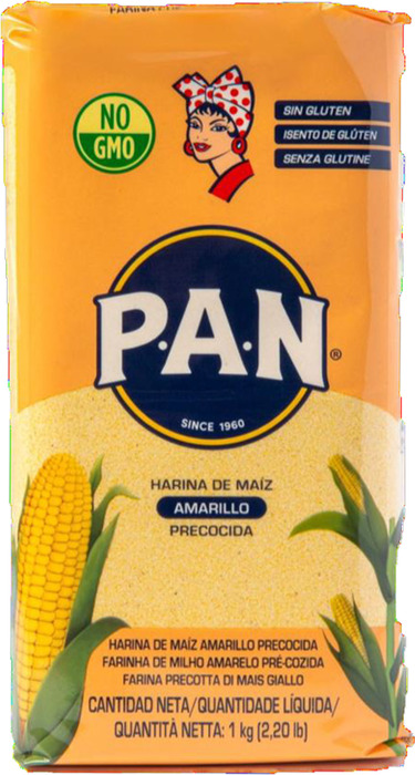 P.A.N. Voorgekookte Gele Maïs Meel 1 kg (1kg)