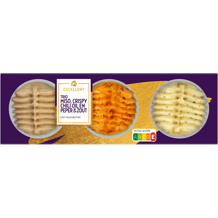 AH Excellent Trio miso,crispy chili oil peper & zout (120g)