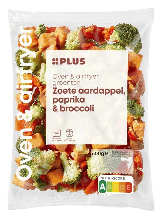 PLUS Ovengroenten zoete aardappel, paprika (Zak, 600g)