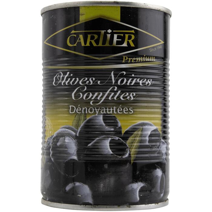 Cartier Olijven zonder pit zwart (Blik, 400g)