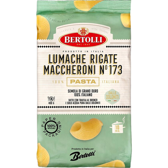 Bertolli Pasta lumache rigate maccheroni no 173 (400g)