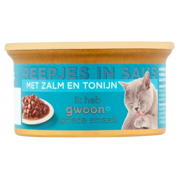 g'woon Premium reepje zalm kat (85g)