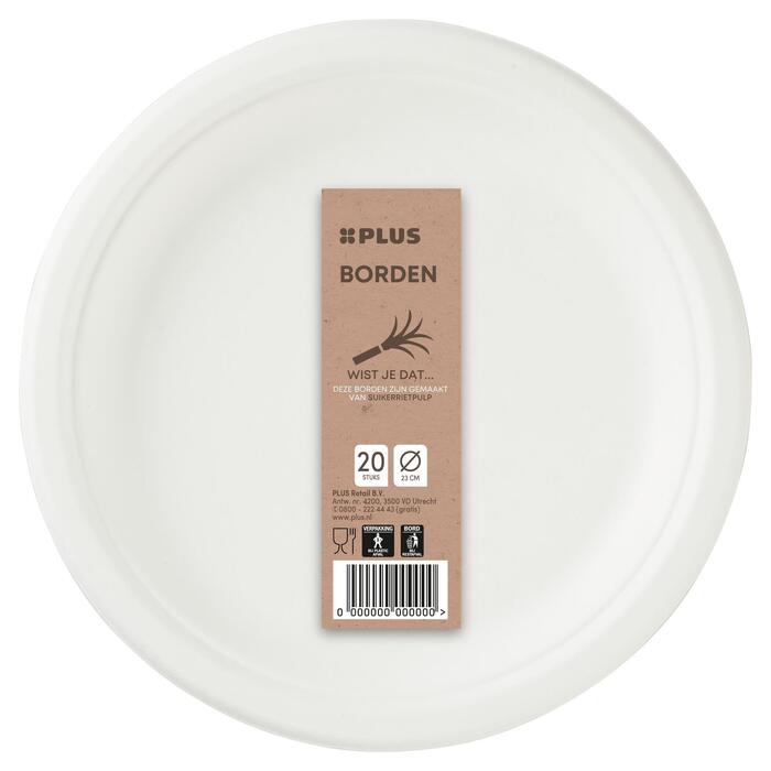 PLUS Bord rond 23cm bagasse