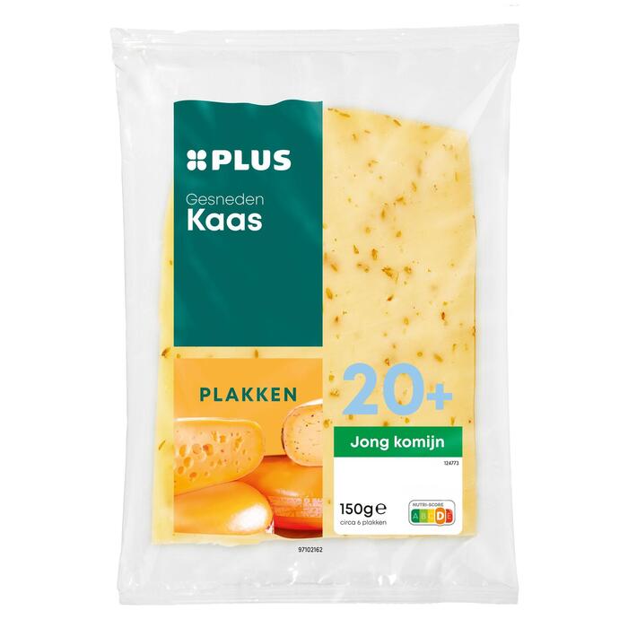 Jonge kaas komijn 20+ plakken (150g)