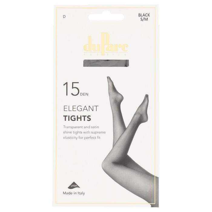 DuParc Panty Lycra 15D Satijnglans zwart SM