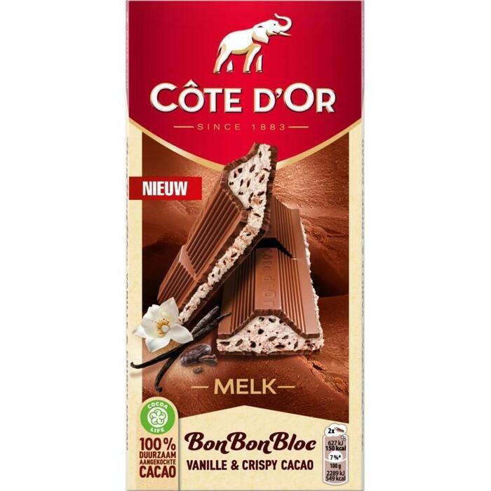 Côte d'Or Bonbonbloc vanille & crispy cacao (192g)