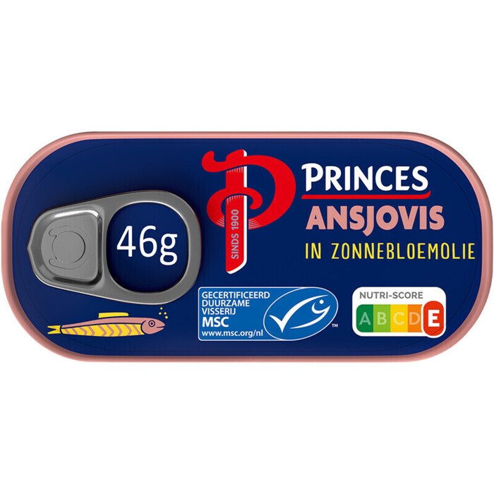 Princes Ansjovisfilets in zonnebloemolie (46g)