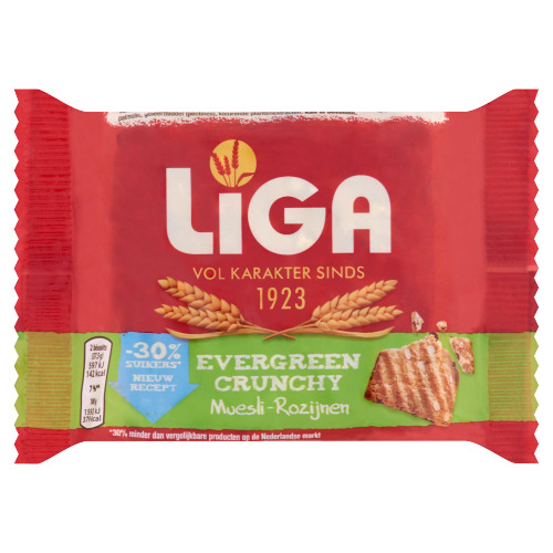 Liga Evergreen Crunchy MuesliRozijnen 37,5 g (37.5g)