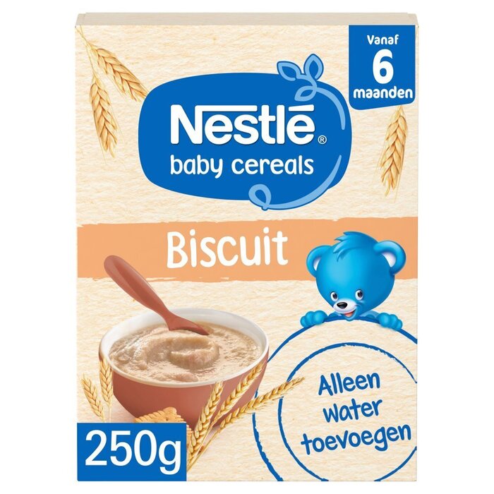 Nestlé Ontbijtpapje biscuit 6+ mnd baby pap (Doos, 250g)