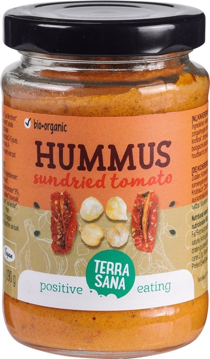 Hummus spread met zongedroogde tomaten TerraSana 190g (190g)