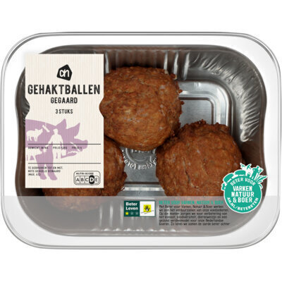 Gehaktbal varkensvlees (bak, 3 × 100g)