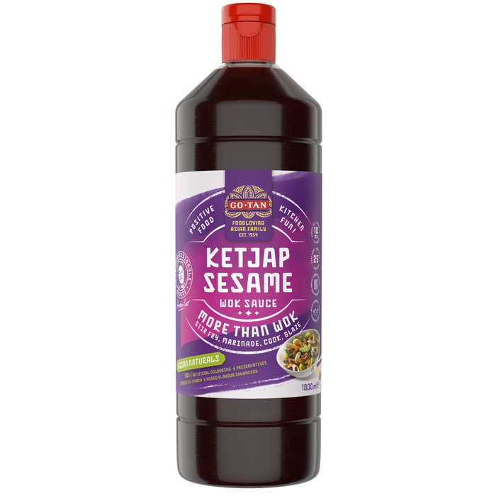 GO TAN WOKSAUS KETJAP/SESAM (fles, 1L)