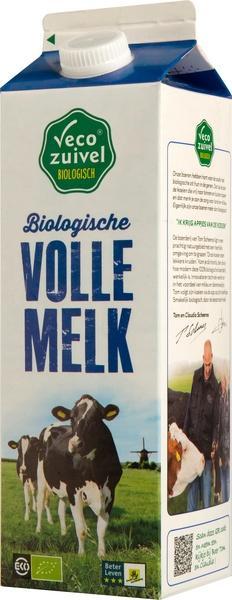 Biologische Volle melk (pak, 1L)