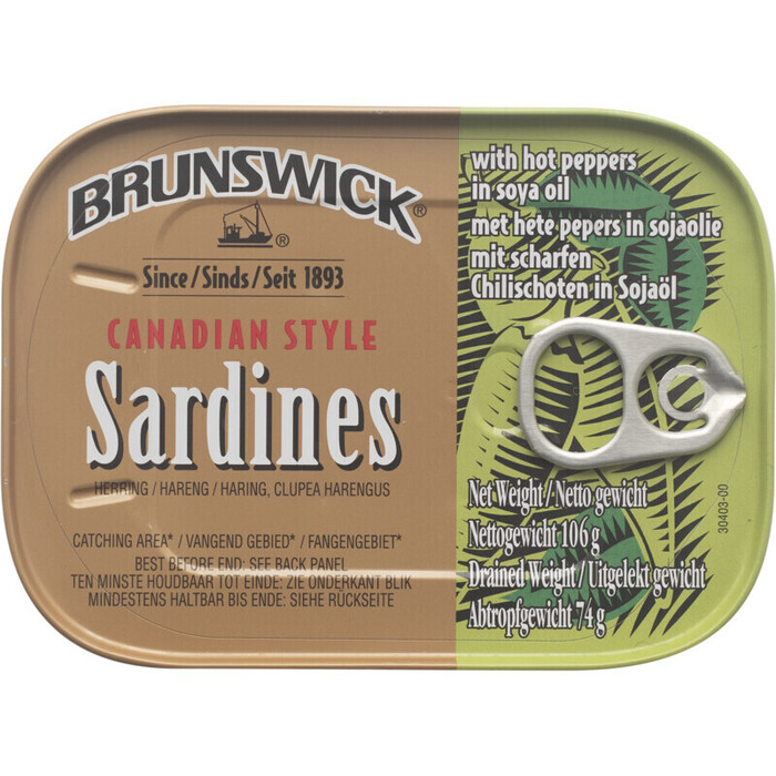 Brunswick Sardientjes hot tobaco (106g)