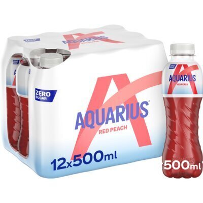 Aquarius Red Peach 500ml (12 × 0.5L)