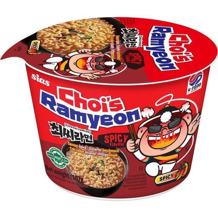 Choi's Ramyeon Instant Tarwenoedels Pittige Smaak 107g (107g)