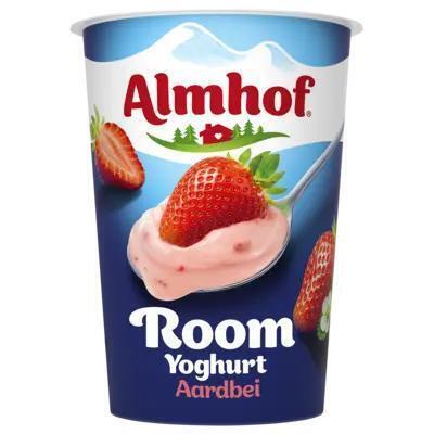 Roomyoghurt aardbei (Stuk, 500g)