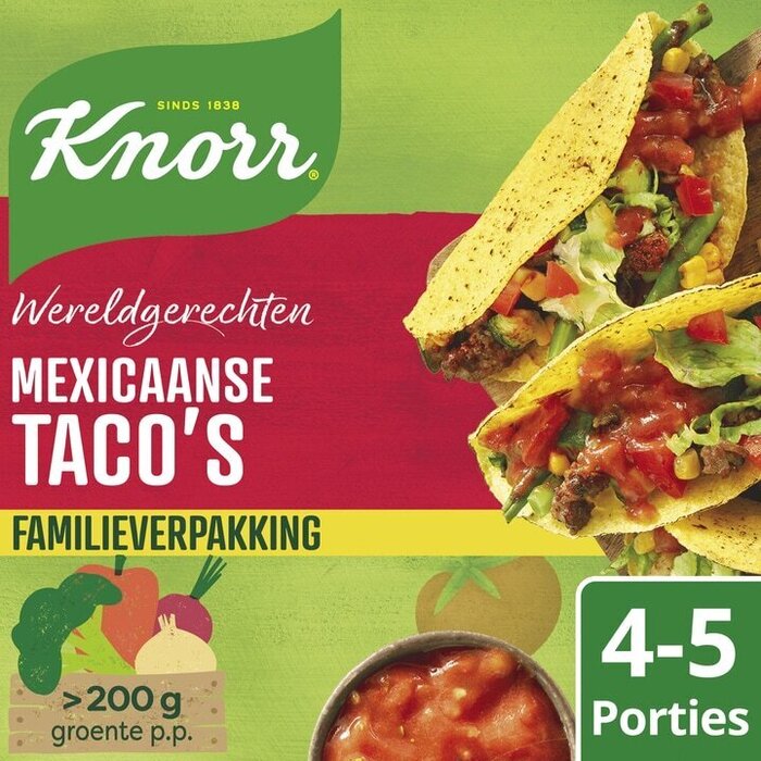 Knorr Wereldgerechten Mexicaanse Taco's Familiepakket (245g)
