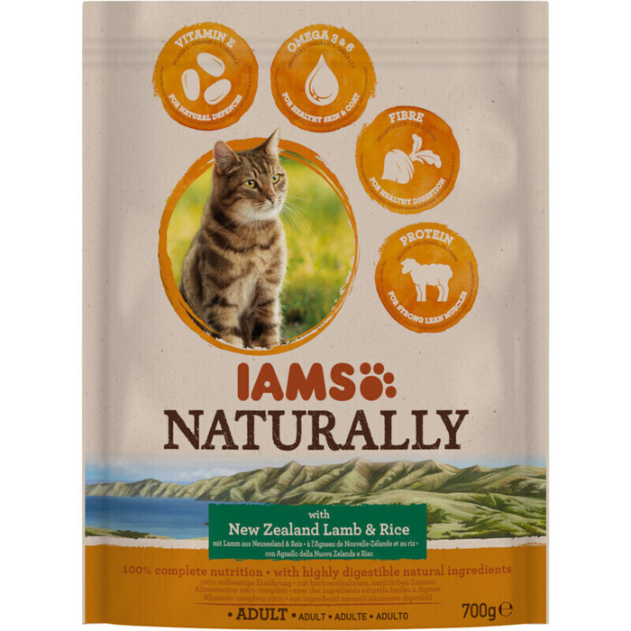 IAMS Naturally adult lam & rijst (Stuk, 700g)