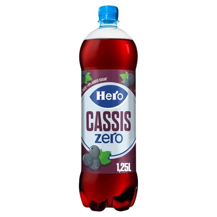 Hero Cassis zero (Fles, 1.25L)